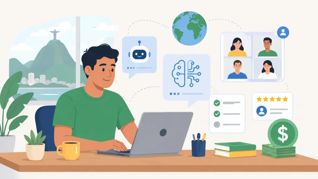 Melhores Sites para Trabalhar com Inteligência Artificial e Ganhar em Dólar no Brasil